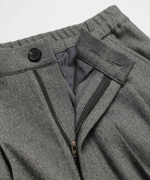 MR.OLIVE / PEACHSKIN STRETCH GABARDINE / 2TACK WIDE EASY PANTS / ミスターオリーブ ピーチスキンストレッチギャバジン 2タックワイドイージーパンツ